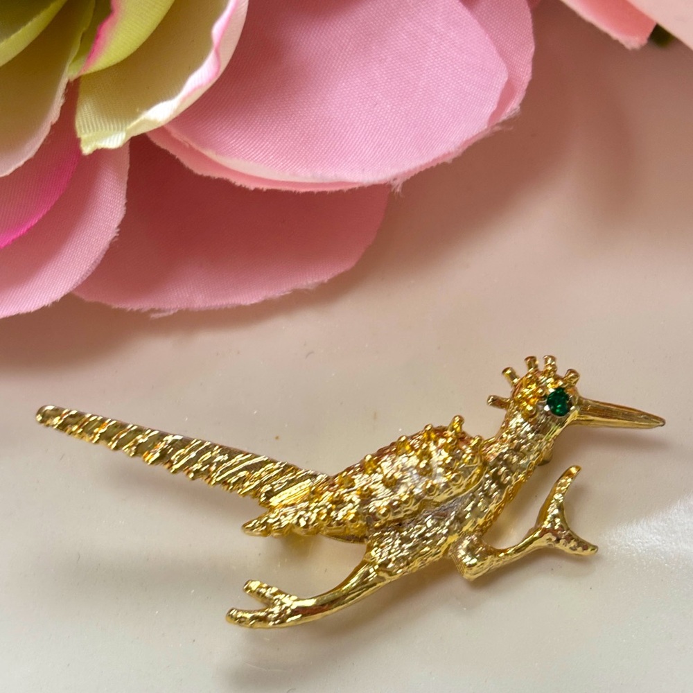 Vintage Signed Gerry’s Roadrunner Brooch/Pin